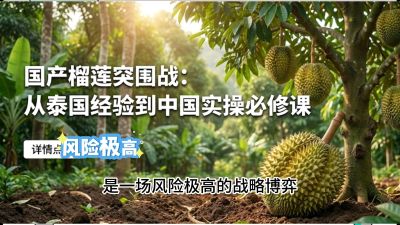 第一节：榴莲突围战：选址决策指南，告别赌运气，用硬指标圈定&ldquo;优生，课程：《国产榴莲突围战：从泰国经验到中国实操的8堂必修课（高阶实战版）》
