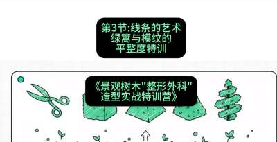 第03节：线条的艺术&mdash;&mdash;绿篱与模纹的平整度特训，课程：《景观树木&ldquo;整形外科&rdquo;造型实战特训营》#识农AI